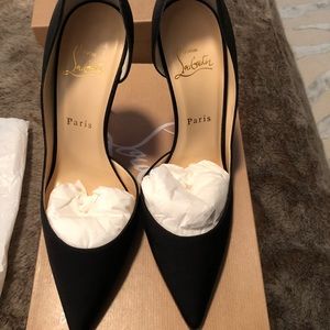 Christian Louboutin Satin D’Orsay pumps